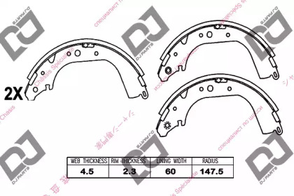 Комлект тормозных накладок DJ PARTS BS1115